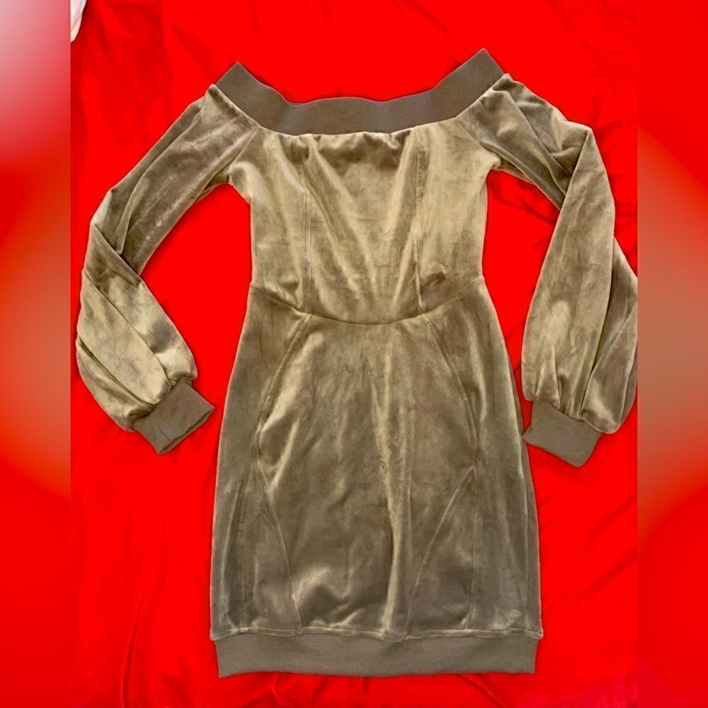 Brown Off-The-Shoulder Dress